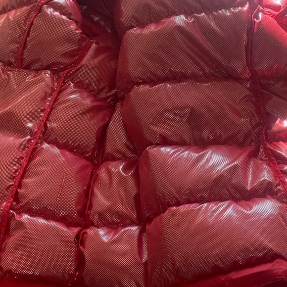 Columbia Omni Heat Womens Small Red Hooded Down PufferJacket Reflective Lining - Picture 3 of 11